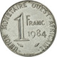 Monnaie, West African States, Franc, 1984, Paris, TTB, Steel, KM:8 - Côte-d'Ivoire