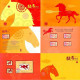 (Black + Red) Folio Taiwan 2014 ATM Frama Stamp--Gallant Horse & Auspicious Cloud- Chinese New Year Unusual - Colecciones & Series