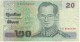 Billet, Thaïlande, 20 Baht, KM:109, TB+ - Tailandia