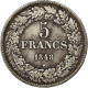 Monnaie, Belgique, Leopold I, 5 Francs, 5 Frank, 1848, TTB, Argent, KM:3.2 - 5 Francs