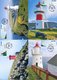 FAROE ISLANDS (2018) - ATM Lighthouse, Faro, Leuchtturm, Phare, Fyr - Maximum Cards Nólsoy, Skansin, Slaettanes, Mykines - Islas Faeroes