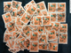 TAIWAN OVERPRINT ON TRAIN STAMP 0.20 CENT LOT OF 100 ++ USED STAMPS CANCELLATION SEARCH LOT - Oblitérés