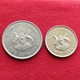 Uganda 2 Coins - 50 Cents + 1 Shilling 1976 Ouganda - Uganda