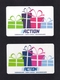 2 Carte Cadeau  ACTION   1 Brillante, 1 Mate.   Gift Card.   Geschenkkaart.   Tarjeta Regalo. - Cartes Cadeaux