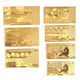 LOT DE 7 BILLETS PLAQUES COULEURS OR .( 5€ .10€ .20€ . 50€ . 100€ . 200€ . 500€ .) - Specimen