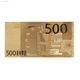 LOT DE 7 BILLETS PLAQUES COULEURS OR .( 5€ .10€ .20€ . 50€ . 100€ . 200€ . 500€ .) - Fictifs & Spécimens