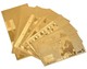 LOT DE 7 BILLETS PLAQUES COULEURS OR .( 5€ .10€ .20€ . 50€ . 100€ . 200€ . 500€ .) - Fictifs & Spécimens