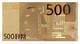 LOT DE 7 BILLETS PLAQUES COULEURS OR .( 5€ .10€ .20€ . 50€ . 100€ . 200€ . 500€ .) - Fictifs & Spécimens