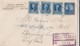 AL32 1932 Registered Letter From New York To Birmingham, UK - Multiple Postmarks On Reverse - Covers & Documents