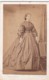 ANTIQUE CDV PHOTO -STANDING LADY. LONG HOOPED DRESS.  HERTFORD STUDIO - Old (before 1900)