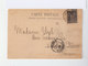 Sur Carte Postale De Turquie Vers Valence Type Sage 10 C. Noir S. Lilas. CAD Constantinople 1900. (805) - Lettres & Documents