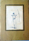 TIR A L'ARC DESSIN ANCIEN A LA PLUME VERS 1930 TRES BELLE FACTURE  15 X 11 CM  BON ETAT - Boogschieten