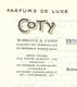 Facture Lettre 1919 / PARIS / Parfums De Luxe COTY / Augmentation Tarifs / Taxe De Luxe - 1900 – 1949