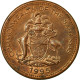 Monnaie, Bahamas, Elizabeth II, Cent, 1995, Franklin Mint, TTB, Copper Plated - Bahamas