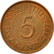 Monnaie, Mauritius, 5 Cents, 2007, TTB, Copper Plated Steel, KM:52 - Maurice