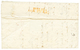 1809 Cachet Trés Rare N°32 DEB/ ARM. DU RHIN En Rouge Au Verso D'une Lettre Avec Texte De MADRID Pour Le QUARTIER GENERA - Armeestempel (vor 1900)