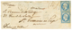 ARMEE D' ORIENT - Lettre CHARGEE : 1855 20c(n°14)x2 Un Ex. Déf. Obl. AON + ARMEE D'ORIENT Bau N + CHARGE Rouge Sur Envel - Armeestempel (vor 1900)