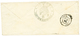 1855 20c(n°14) TB Margé Obl. AOQG + ARMEE D'ORIENT QUARTr Gal Sur Enveloppe Pour PARIS. Superbe. - Armeestempel (vor 1900)