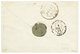 1853 25c CERES (n°4) TB Margé Obl. PC 1896 + ALGER MARSEILLE Sur Enveloppe Pour La FRANCE. Oblitération Maritime Rare Av - 1849-1850 Ceres