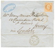 1856 40c(n°16) TTB Margé Obl. ROULEAU De POINTILLES Sur Lettre Pour JERSEY (sup. Cachet Au Verso). TTB. - 1853-1860 Napoleone III