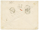 "Taxe Spéciale De CHERBOURG" : 1873 25c(n°60) Obl. Cachet évidé + Taxe 35 D.T En Rouge Sur Enveloppe De CHERBOURG. RARET - 1871-1875 Ceres