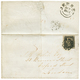 "PENNY BLACK Utilisé à ST MALO" : 1841 GB 1 PENNY Black (effleuré En Bas) Obl. "MALTESE Cross" + JERSEY Sur Lettre Avec  - 1701-1800: Vorläufer XVIII