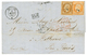 1860 10c(n°13) + 40c(n°16) Obl. ANCRE + HYDASPE 1 Aout 60 Sur Lettre De CONSTANTINOPLE. TB. - Maritime Post