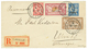 "CAVALLE Bureau BULGARE" : 1913 10c+ 25c+ 50c+ 1F Obl. CAVALLE Sur Env. RECOMMANDE Pour L' ALLEMAGNE. Verso, Rare Cachet - Sonstige & Ohne Zuordnung