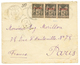 CRETE : 1902 1P S/ 25c(x3) Obl. CANDIE CRETE Sur Enveloppe RECOMMANDEE Pour PARIS. RARE. Superbe. - Sonstige & Ohne Zuordnung