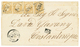 RHODES : 1866 10c(n°21)x4 Obl. GC 5094 + RHODES TURQUIE Sur Lettre Pour CONSTANTINOPLE. Léger Pli Sur 1 Timbre. Combinai - Sonstige & Ohne Zuordnung