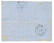 RHODES : 1869 40c(n°31) Obl. GC 5094 + RHODES TURQUIE Sur Lettre Incomplète Pour La FRANCE. Verso, SMIRNE. Cote 1500€. T - Sonstige & Ohne Zuordnung