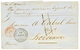 "Taxe 11 De Fabrication Locale" : 1853Grand Cachet CAYENNE + Rare Taxe "11" + COLONIES FRA BREST Rouge Sur Lettre Avec T - Sonstige & Ohne Zuordnung