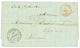 "KAW" : 1853 Taxe 35 D.T Noire + Gd Cachet CAYENNE Sur Lettre Avec Texte Daté "KAW" Pour BORDEAUX. Origine Rarissime à C - Sonstige & Ohne Zuordnung