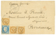 1872 CG 10c AIGLE (x3) + 20c CERES (rare) Obl. Carré De Points + GUYANE CAYENNE Sur Lettre Pour La FRANCE. Tous Les Timb - Sonstige & Ohne Zuordnung