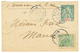 "MANA" : 1906 Entier 5c Groupe + 5c FOURMILIER Obl. GUYANE MANA Pour MANA. RARE. TTB. - Sonstige & Ohne Zuordnung