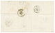 INDES : 1868 AIGLE Paire 10c + 40c Ob. Losange De 81 Points + Grand Cachet BUREAU DE PONDICHERY En Bleu Sur Lettre Pour  - Sonstige & Ohne Zuordnung