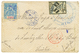 POSTE MILITAIRE : 1891 15c Obl. CORR. D'ARMEES NOUMEA + Vignette "AUX DRAPEAUX" Vert(trés Rare) Obl. Grand Cachet Bleu G - Sonstige & Ohne Zuordnung