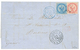 TAHITI : 1867 AIGLE 20c + 80c TTB Margés Obl. Losange OCN + TAITI(OCEANIE) PAPEETE Sur Lettre Pour BORDEAUX. Trés Rare S - Sonstige & Ohne Zuordnung