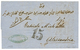 1864 "15" Tax Marking (special Type) On Entire Letter From TRIESTE To ALESSANDRIA(EGYPT). Superb. - Levante-Marken