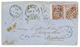 "SUEZ To CEYLON" : 1868 GREAT BRITAIN 6d(x2) Canc. B02 + SUEZ + COLOMBO UNPIAD + Rare Cds DIMBULA UNPAID On Envelope To  - Ceylon (...-1947)