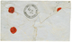 EGYPT : 1866 FIRST ISSUE 1P + 2P Canc. POSTE VICE REALI EGIZIANE CAIRO + Boxed RACCOMANDATE On REGISTERED Envelope(1 Fla - Sonstige & Ohne Zuordnung