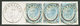 ITALY 20c Strip Of 3 Canc. COURMAJEUR C. On Piece. Superb. - Non Classés