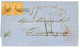 NETHERLANDS : 1866 15c (x2) Canc. FRANCO + "12" Tax Marking On Entire Letter To FRANCE. VLEEMING Certificate (2016). RAR - Sonstige & Ohne Zuordnung