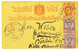 SIAM : 1899 P./Stat + 2a On 64a(x2) Canc. BANGKOK To GERMANY. Vvf. - Siam