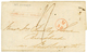 STRAITS SETTLEMENTS : 1857 Boxed OVERLAND Via MARSEILLES + Red Cachet M/NR On Entire Letter From SINGAPORE To GREAT BRIT - Straits Settlements