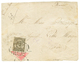 TONGA : 1893 Bisect 1d + 2d Canc. On Envelope (name Erased) To FRANCE. Verso, 2 Strike Of The German Cachet Of APIA (29. - Tonga (...-1970)