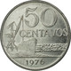 Monnaie, Brésil, 50 Centavos, 1976, TTB, Stainless Steel, KM:580b - Brésil