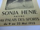 Prospectus Publicitaire/ Patinage / SONJA HEINIE/ Palais Des Sports/Revue Sur Glace/ 1953    SPO338 - Skating (Figure)