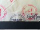 Étiquette Avec Cachet Croix Gammée Symbole Régime Nazi Sur Enveloppe Envoyé De  Hollande En Belgique Militaria Guerre - 1939-45