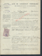 ARRONDISSEMENT DE MEAUX X TAMPON MAIRIE MONTÉVRAIN 1920 ACTE DE CONCESSION TEMPORAIRE CIMETIÈRE FAMILLE BOULANGER : - Manuscrits